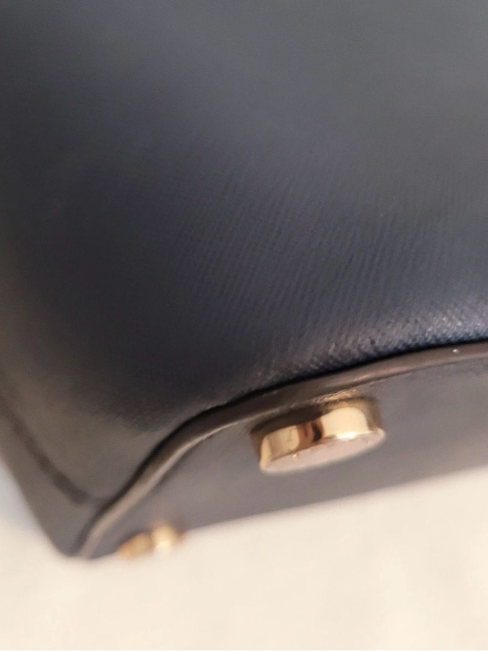 Michael Kors Navy Saffiano Satchel Crossbody Bag with Gold Hardware - Picture 8 of 16